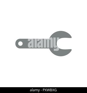 Vector illustration icon concept of grey spanner. Stock Vector