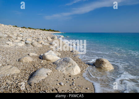 Albania, Ionean sea, Albanian Riviera, beach of Palasa near Dhermi Stock Photo