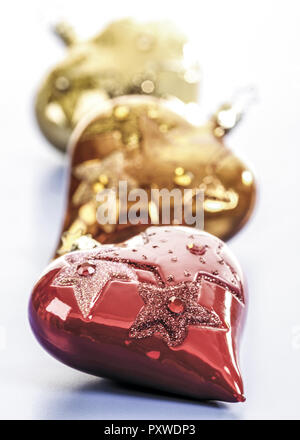 Christbaumschmuck in Herzenform Stock Photo