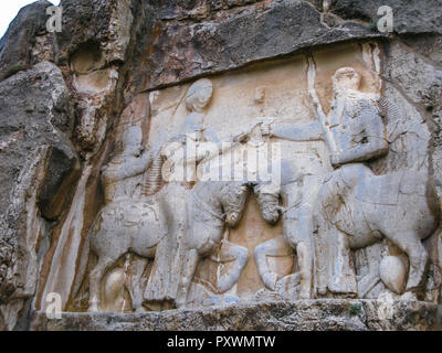 The investiture of Ardashir in Naqsh-e Rustam, Persepolis ruin, Iran Stock Photo