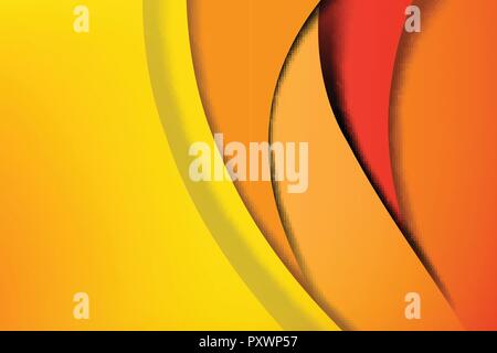 Orange and Yellow Abstract background dark and black layer overlaps vector illustration eps10 Stock Vector