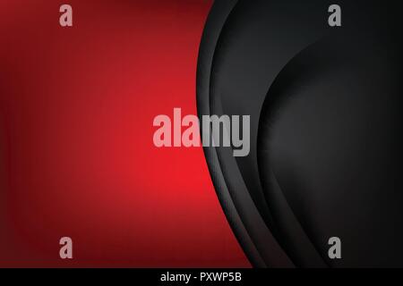 Red Abstract background dark and black layer overlaps vector illustration eps10 Stock Vector