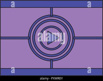 countdown strip negative cinema film movie vector illustration Stock Vector