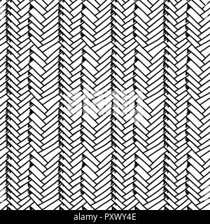 Woven sketch seamless pattern. Braided mat. Vector Illustration. Stock Vector