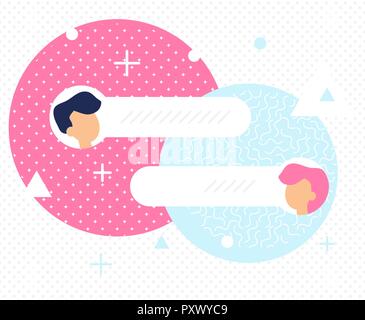 New Chat messages Flat design Stock Vector
