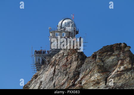 Jungfraujoch Research Station, Switzerland. Stock Photo