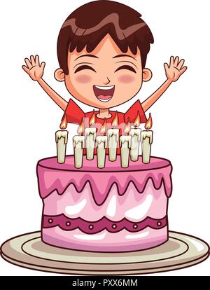 Boy birthday party Stock Vector