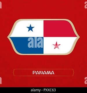 flag of Panama is made in Football style Stock Vector