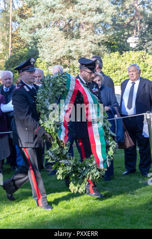 The 2018 Italian Service of Remembrance held at the Brookwood Military Cemetery, UK Stock Photo