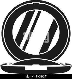 Black and white blusher with mirror silhouette Stock Vector