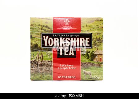 taylors yorkshire tea bags box Stock Photo