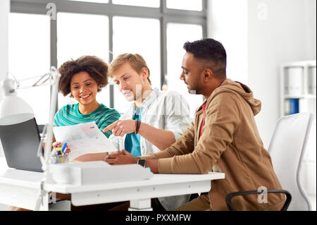 team working on user interface design at office Stock Photo