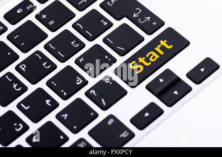 Start on keyboard button Stock Photo