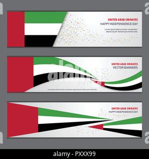 UAE independence day abstract background design banner and flyer, postcard, landscape, celebration vector illustration Stock Vector