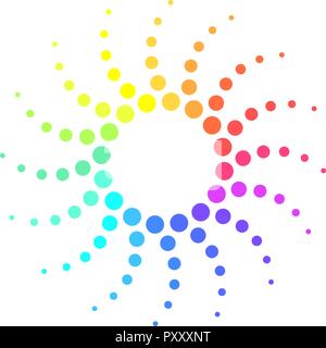 Radial halftone dots. Spotted and dotted stains gradient background ...
