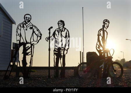 portrait bench in Bexhill on Sea, East Sussex, United Kingdom Stock Photo