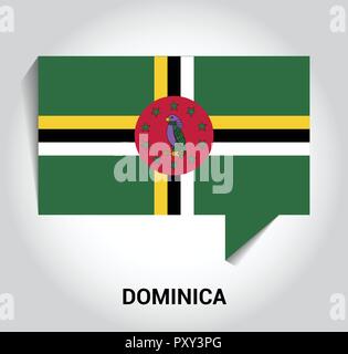 Dominica falg design vector Stock Vector