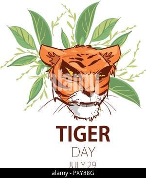 Angry tiger head roaring - Illustration Stock Vector