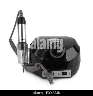 electric drill for nail isolated on white background Stock Photo