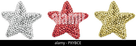 Drei glitzernde Sterne Stock Photo