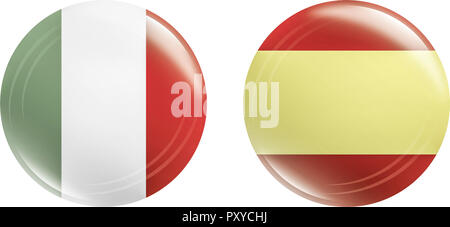 Buttons, Italien & Spanien Stock Photo