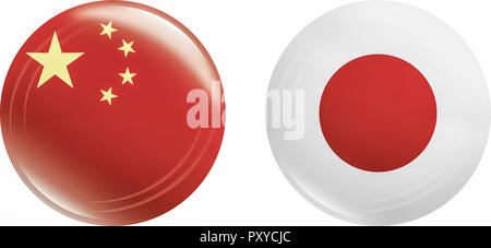 Buttons, China & Japan Stock Photo