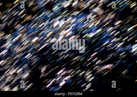 Blurred distorted motion background texture. Aluminum swarfs Stock Photo