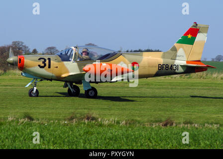 SIAI MARCHETTI SF.260W Warrior G-NRRA BF8431 of Geoffrey Boot Royal Aero Club RAeC Air Race Series at Great Oakley airfield, Essex, UK. Private flying Stock Photo