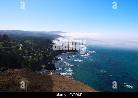 Landscape view of the Pacific Northwest, USA beach, aerial view Stock Photo