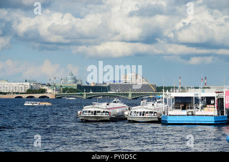 Neva River. Saint Petersburg, Northwestern, Russia, Russian Federation Stock Photo