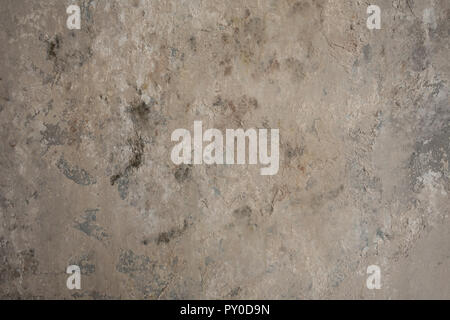 White Horizontal Wall Texture. Urban White Wash Old Brick Wall Background. Vintage Gray Retro Plaster Wall Structure. Grungy Shabby Uneven Solid Paint Stock Photo