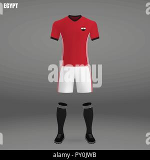 football kit of Egypt 2018, t-shirt template for soccer jersey. Vector  illustration Stock Vector Image & Art - Alamy