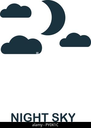 Night Sky icon. Premium style design from halloween collection. UX and UI. Pixel perfect night sky icon. For web design, apps, software, printing usag Stock Vector