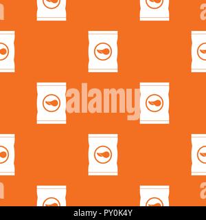 Chips plastic bag pattern seamless Stock Vector