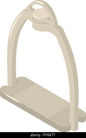 Horse stirrup icon, isometric style Stock Vector