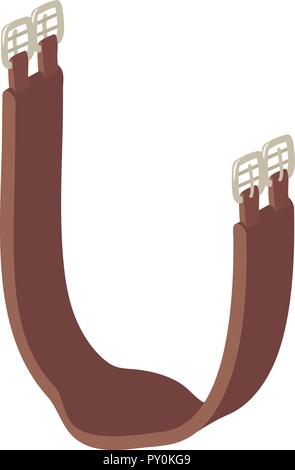 Horse girth icon, isometric style Stock Vector