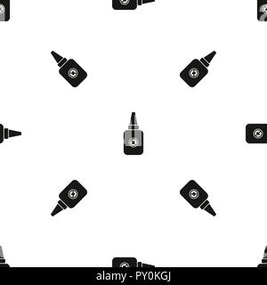 Insect spray pattern seamless black Stock Vector