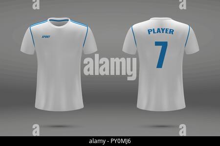 Realistic soccer shirt Cardiff City, jersey template for football kit.  Vector illustration Stock Vector Image & Art - Alamy