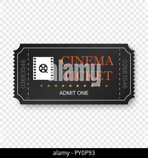 Ticket template isolated on a transparent background Stock Vector Image ...