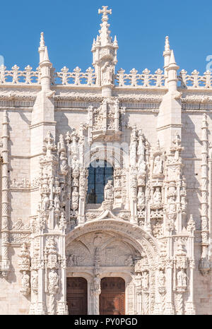 Detail of doorway Mosteiro dos Jerónimos Lisbon Portugal Stock Photo