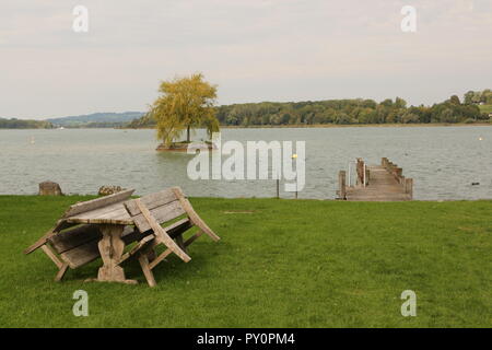 Urlaub auf der Fraueninsel im Chiemsee in Bayern Stock Photo