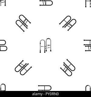 Walker pattern seamless black Stock Vector