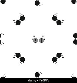 Glasses for blind pattern seamless black Stock Vector