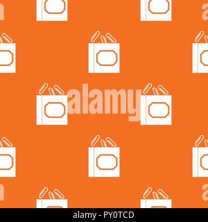 Paper clips box pattern seamless Stock Vector