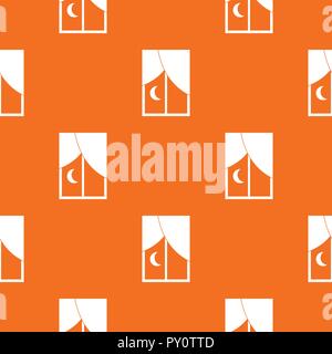 Nightly window pattern seamless Stock Vector