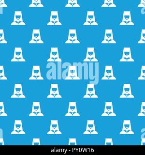 Orthodox priest pattern seamless blue Stock Vector