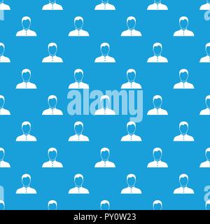 Pastor pattern seamless blue Stock Vector