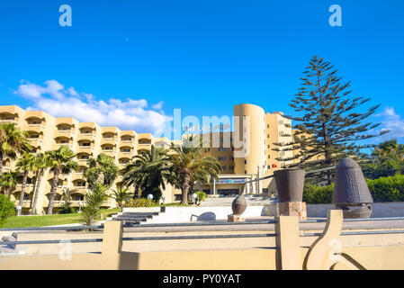 Modern hotel Kheops located in new district of coastal resort town. Nabeul, Tunisia, North Africa Stock Photo