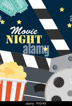 Movie night poster Vectors & Illustrations for Free Download