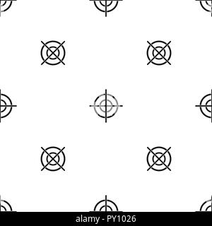 Target crosshair pattern seamless black Stock Vector
